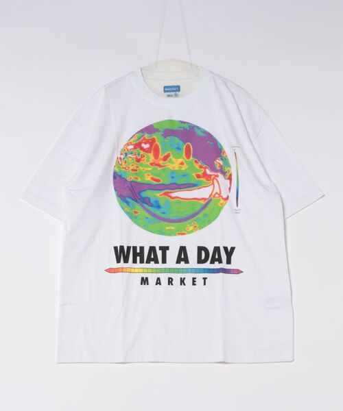 A.en(エイエン )の「SMILEY WHAT A DAY T-SHIRT(Tシャツ/カットソー・メンズ・ホワイト・LARGE/MEDIUM/X-LARGE)」の1枚目の写真