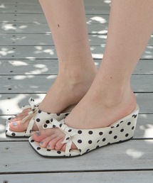 Birthday room | ドット厚底ヒールサンダル/Polka dot platform heeled sandals(サンダル)