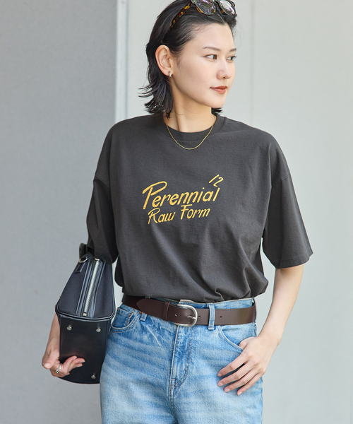 TICCA(ティッカ)の「別注【TICCA / ティッカ】Perennial TEE(Tシャツ/カットソー・レディース・ブラウン/ホワイト・FREE)」の2枚目の写真