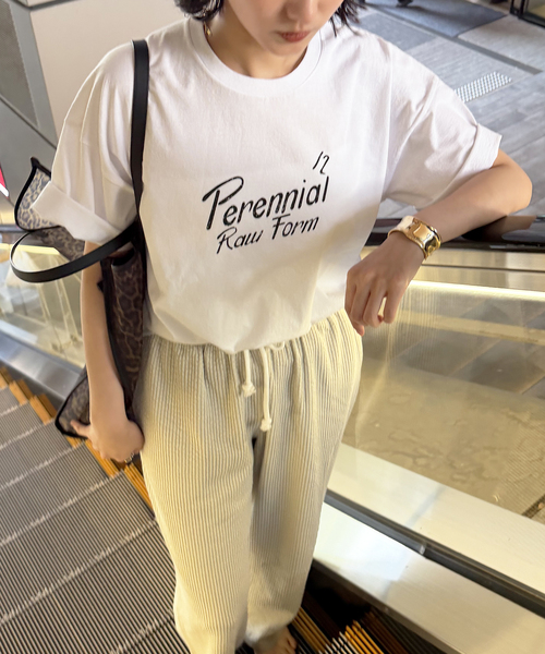 TICCA(ティッカ)の「別注【TICCA / ティッカ】Perennial TEE(Tシャツ/カットソー・レディース・ブラウン/ホワイト・FREE)」の5枚目の写真