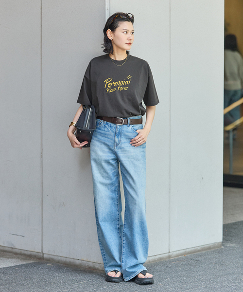 TICCA(ティッカ)の「別注【TICCA / ティッカ】Perennial TEE(Tシャツ/カットソー・レディース・ブラウン/ホワイト・FREE)」の6枚目の写真