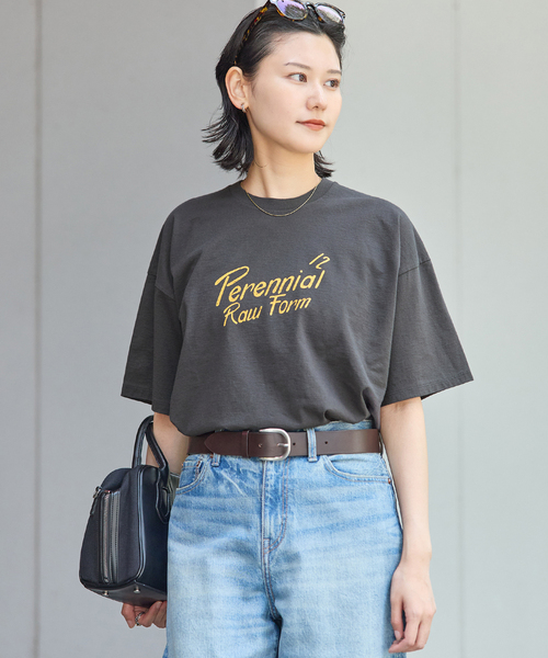 TICCA(ティッカ)の「別注【TICCA / ティッカ】Perennial TEE(Tシャツ/カットソー・レディース・ブラウン/ホワイト・FREE)」の9枚目の写真