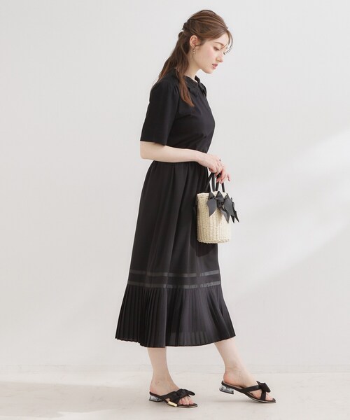 couture brooch(クチュールブローチ)の「【UVカット・接触冷感・洗える】襟レース トップス(Tシャツ/カットソー・レディース・ブラック/オフホワイト/ネイビー系4・42/40/38/36)」の10枚目の写真