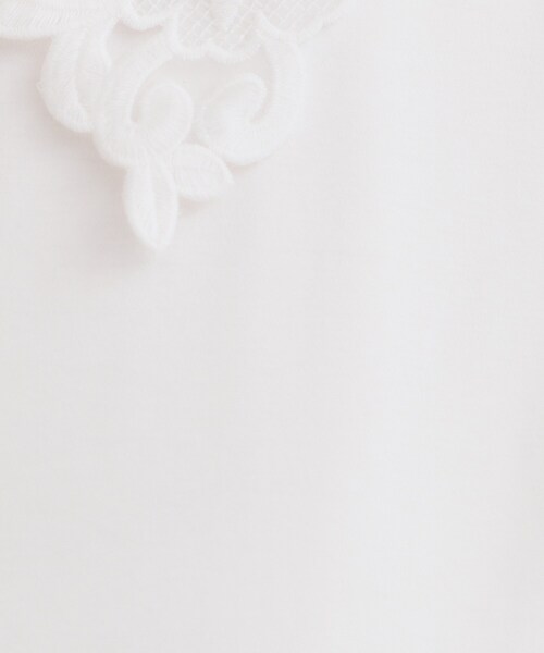 couture brooch(クチュールブローチ)の「【UVカット・接触冷感・洗える】襟レース トップス(Tシャツ/カットソー・レディース・ブラック/オフホワイト/ネイビー系4・42/40/38/36)」の17枚目の写真