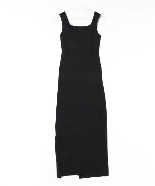 EMODA(エモダ)の「RIB SLIT MAXI KNIT OP(ワンピース・レディース・ブラック・FREE)」の2枚目の写真