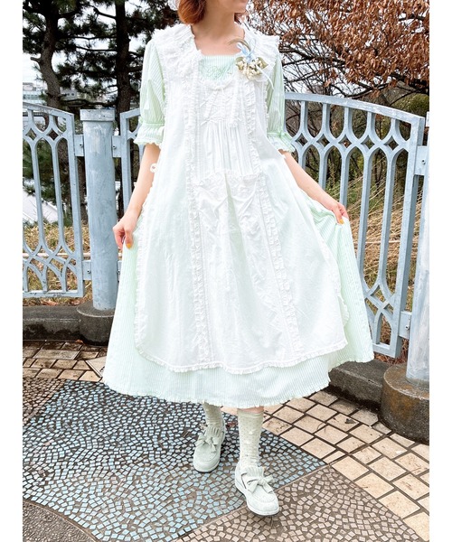 PINK HOUSE(ピンクハウス)の「ロゴ刺繍入りローンタブリエ(その他トップス・レディース・ブラック/ライトグリーン/ホワイト/ライトブルー・フリー)」の1枚目の写真