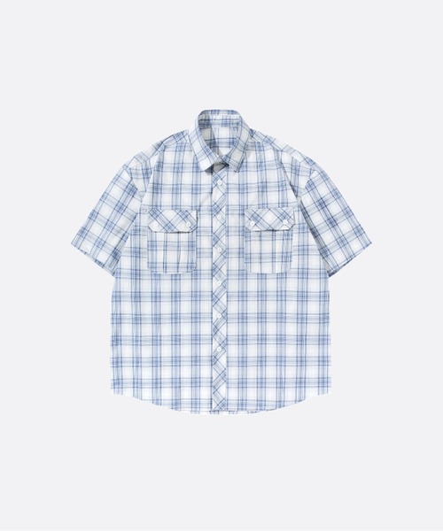 U:UME(ユーム)の「Fresh Check Shirt(シャツ/ブラウス・メンズ・ブラック/ブルー・XX-LARGE/X-LARGE/LARGE/MEDIUM)」の2枚目の写真