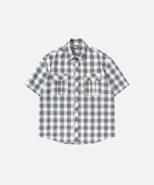 U:UME(ユーム)の「Fresh Check Shirt(シャツ/ブラウス・メンズ・ブラック/ブルー・XX-LARGE/X-LARGE/LARGE/MEDIUM)」の1枚目の写真