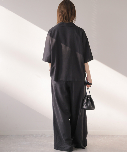JOURNAL STANDARD relume(ジャーナルスタンダード レリューム)の「ラミーレーヨンワイドイージーパンツ(その他パンツ・レディース・ブラック/ブラウン・38/36)」の11枚目の写真