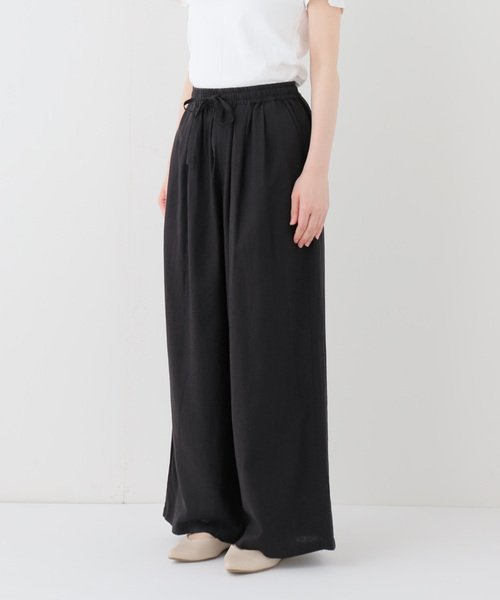 JOURNAL STANDARD relume(ジャーナルスタンダード レリューム)の「ラミーレーヨンワイドイージーパンツ(その他パンツ・レディース・ブラック/ブラウン・38/36)」の8枚目の写真