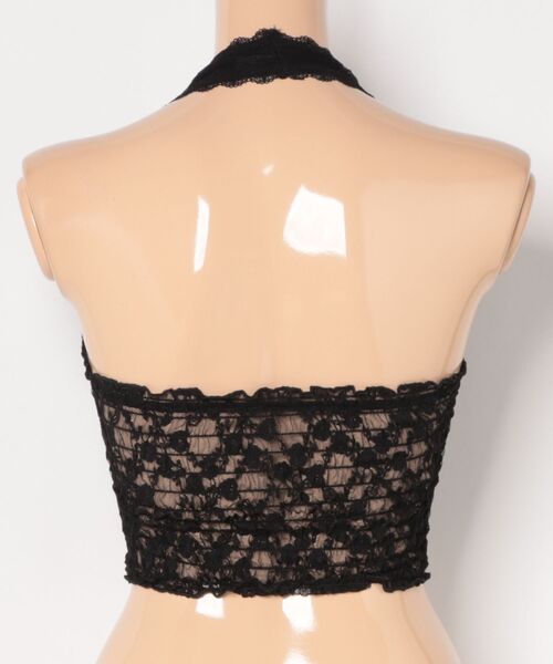 Lace Ladies(レースレディース)の「レース リボン ホルター カップ付き キャミソール(キャミソール・レディース・アイボリー/ブラック/ホワイト・FREE)」の4枚目の写真