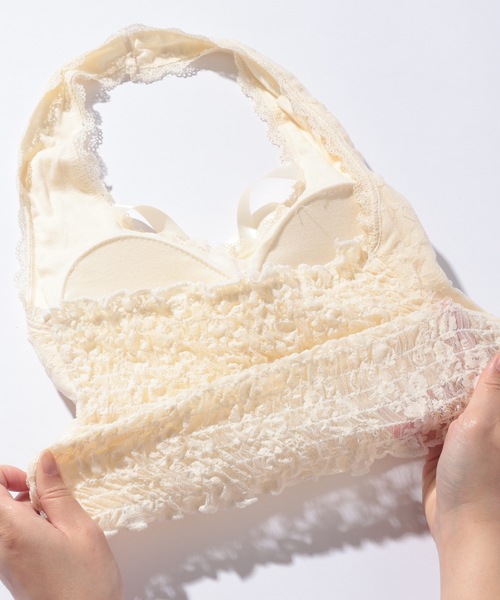 Lace Ladies(レースレディース)の「レース リボン ホルター カップ付き キャミソール(キャミソール・レディース・アイボリー/ブラック/ホワイト・FREE)」の17枚目の写真