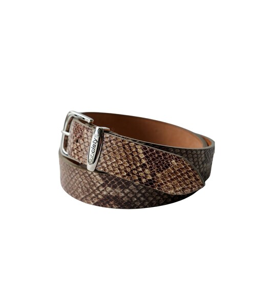 Subciety(サブサエティ)の「Python stamped leather belt(ベルト・メンズ・ブラック・FREE)」の2枚目の写真