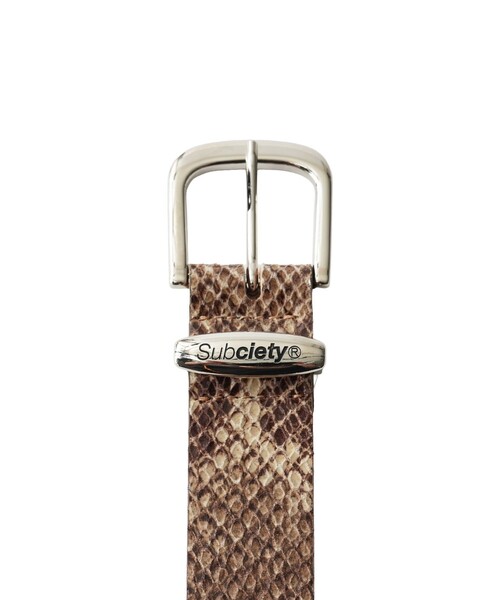 Subciety(サブサエティ)の「Python stamped leather belt(ベルト・メンズ・ブラック・FREE)」の4枚目の写真