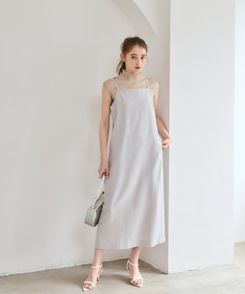 12Twelve Agenda(トゥエルブ アジェンダ)の「ノーカラージャケット×キャミワンピースセット(ワンピース・レディース・ライトグレー/ブラック/ブラウン・M)」の13枚目の写真