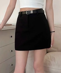 韓国風ハイウエストミニスカート