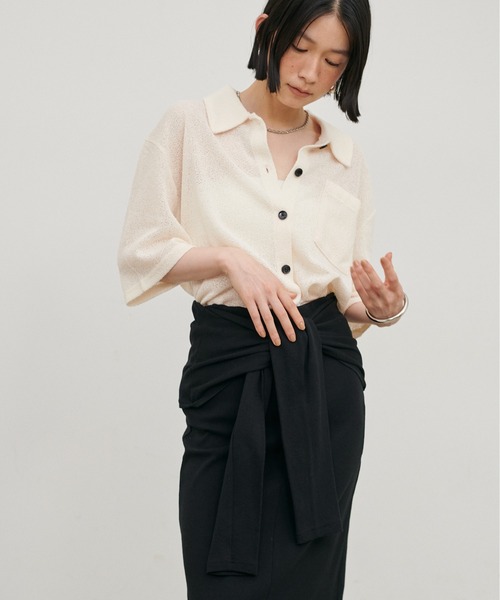 LARUTA(ラルータ)の「【LARUTA】ニットソー半袖シャツ(ニット/セーター・レディース・ブラウン/ブラック/アイボリー・FREE)」の19枚目の写真