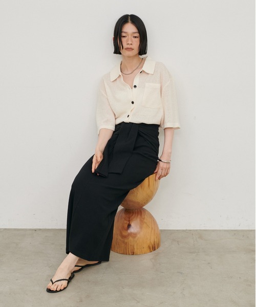 LARUTA(ラルータ)の「【LARUTA】ニットソー半袖シャツ(ニット/セーター・レディース・ブラウン/ブラック/アイボリー・FREE)」の21枚目の写真