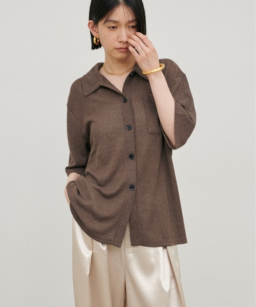 LARUTA(ラルータ)の「【LARUTA】ニットソー半袖シャツ(ニット/セーター・レディース・ブラウン/ブラック/アイボリー・FREE)」の17枚目の写真