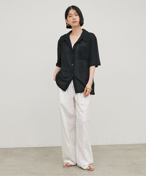 LARUTA(ラルータ)の「【LARUTA】ニットソー半袖シャツ(ニット/セーター・レディース・ブラウン/ブラック/アイボリー・FREE)」の14枚目の写真