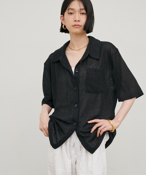 LARUTA(ラルータ)の「【LARUTA】ニットソー半袖シャツ(ニット/セーター・レディース・ブラウン/ブラック/アイボリー・FREE)」の22枚目の写真