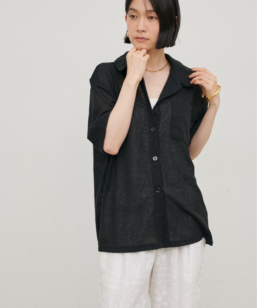 LARUTA(ラルータ)の「【LARUTA】ニットソー半袖シャツ(ニット/セーター・レディース・ブラウン/ブラック/アイボリー・FREE)」の13枚目の写真