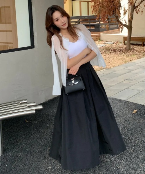 BIRTHDAY BASH（バースデイバッシュ）の「BB SHEER RIB CARDIGAN（BBシアーリブカーディガン）（カーディガン/ボレロ・レディース・グリーン/ホワイト・S/M）」の13枚目の写真