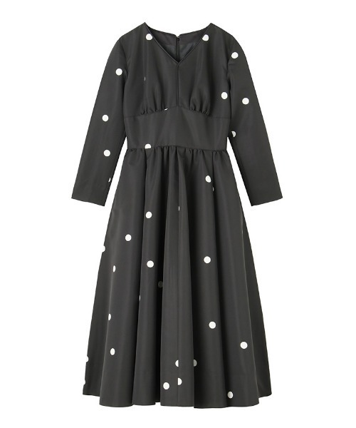 JENNE(ジェンヌ)の「日本製ドットドレス(ワンピース・レディース・ネイビー/ブラック・MEDIUM/SMALL/LARGE)」の14枚目の写真