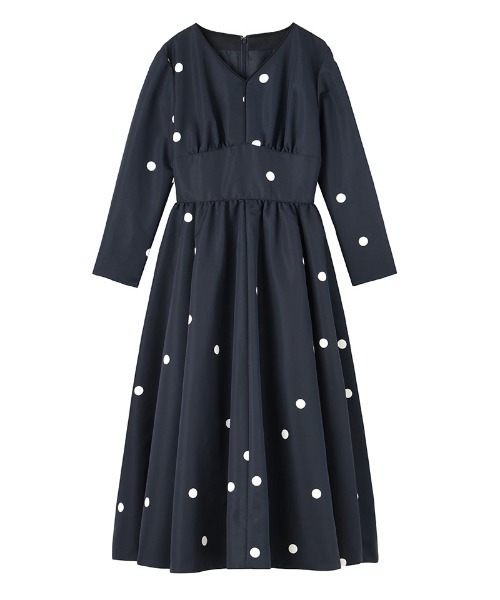 JENNE(ジェンヌ)の「日本製ドットドレス(ワンピース・レディース・ネイビー/ブラック・MEDIUM/SMALL/LARGE)」の20枚目の写真