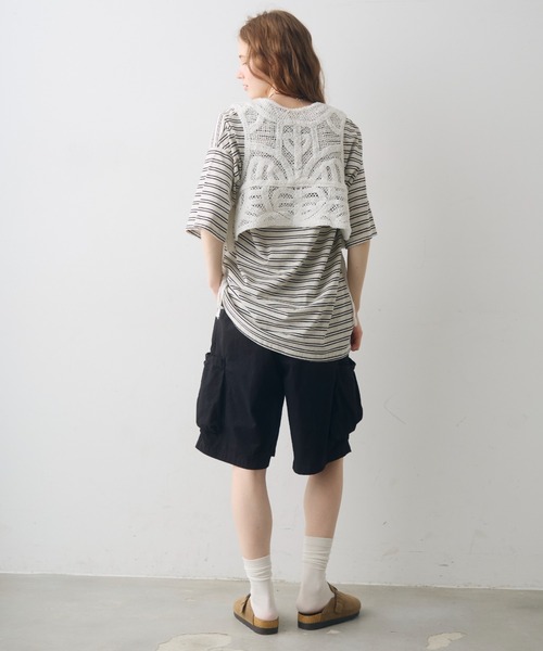 Crisp(クリスプ)の「side ribbon crochet vest / サイドリボンクロシェベスト(ベスト・レディース・ホワイト/ナチュラル・FREE)」の11枚目の写真