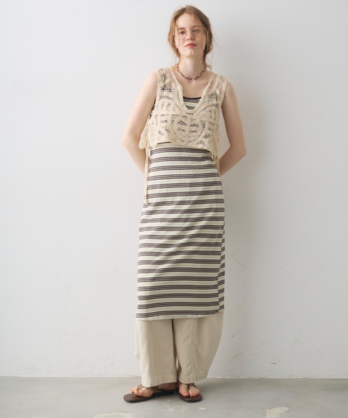 Crisp(クリスプ)の「side ribbon crochet vest / サイドリボンクロシェベスト(ベスト・レディース・ホワイト/ナチュラル・FREE)」の22枚目の写真