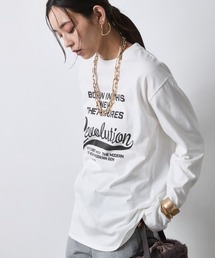 ロングスリーブロゴプリントTシャツ<大きいサイズ有>シックスタイル