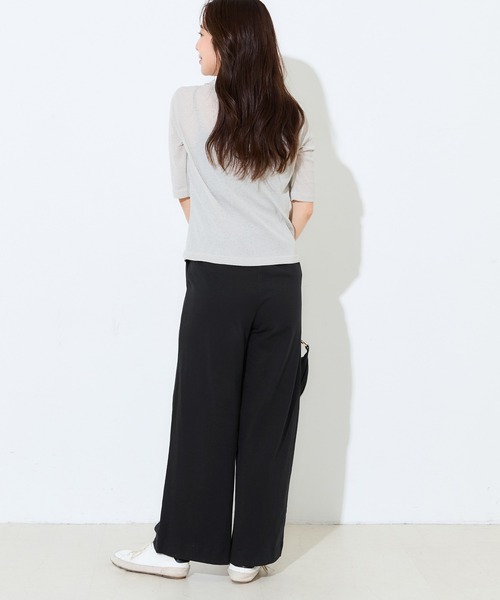 coca(coca)(コカ)の「コットン天竺ワイドパンツ(その他パンツ・レディース・ベージュ/ブラック・L/S/M/XL)」の10枚目の写真