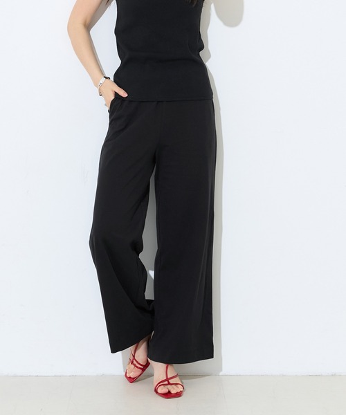 coca(coca)(コカ)の「コットン天竺ワイドパンツ(その他パンツ・レディース・ベージュ/ブラック・L/S/M/XL)」の14枚目の写真