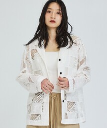 abahouse mavie | 【セットアップ対応】刺繍レースジャケット(テーラードジャケット)