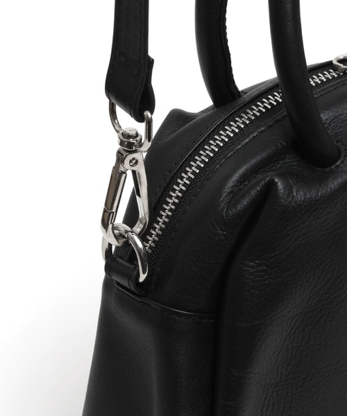 YArKA（ヤーカ）の「【YArKA/ヤーカ】real leather sharp & soft mix nuance boston bag S [sas1] / 直曲線のニュアンスボストンバッグ（ショルダーバッグ・レディース・ブラック・FREE）」の17枚目の写真