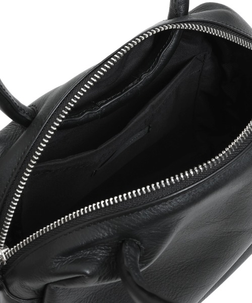 YArKA（ヤーカ）の「【YArKA/ヤーカ】real leather sharp & soft mix nuance boston bag S [sas1] / 直曲線のニュアンスボストンバッグ（ショルダーバッグ・レディース・ブラック・FREE）」の20枚目の写真
