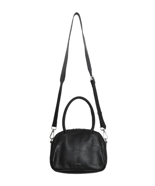 YArKA（ヤーカ）の「【YArKA/ヤーカ】real leather sharp & soft mix nuance boston bag S [sas1] / 直曲線のニュアンスボストンバッグ（ショルダーバッグ・レディース・ブラック・FREE）」の4枚目の写真