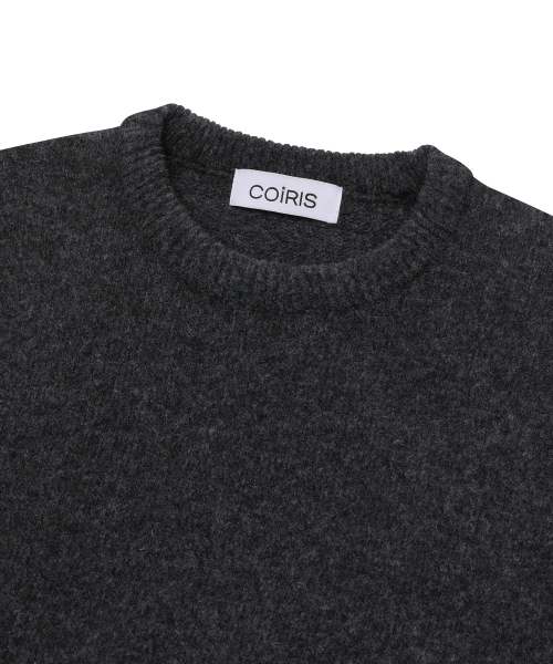 COIRIS(コイリス)の「プラフラウンドネッククロップニット(5カラー)(ニット/セーター・レディース・レッド/ブラック/ベージュ/チャコール・FREE)」の8枚目の写真