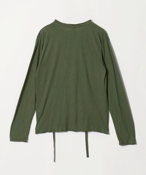 6(ロク)の「<6(ROKU)>ハイゲージ コットン ドローストリング ロングスリーブ 26 FW(Tシャツ/カットソー・レディース・オリーブ/ダークグレー・FREE)」の4枚目の写真
