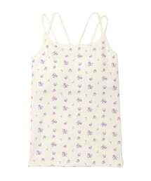 【JEMORGAN LONG JOHNS】 CVCワッフル 花柄カップ付きキャミ