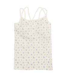 【JEMORGAN LONG JOHNS】 CVCワッフル 花柄カップ付きキャミ