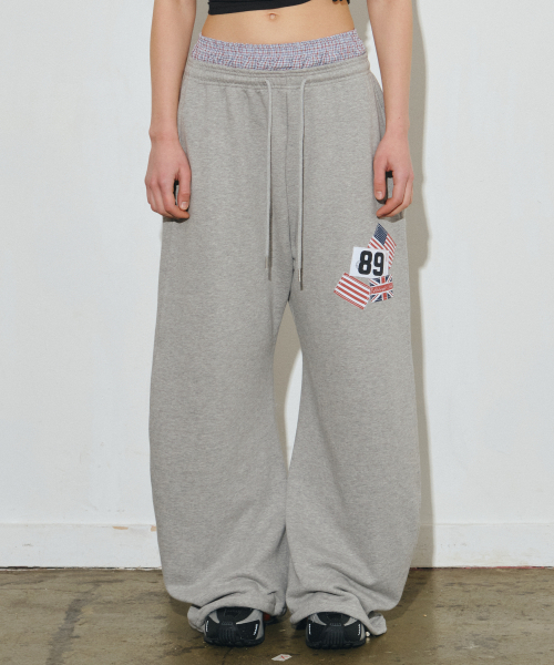 Midnight Move(ミッドナイトムーブ)の「rd check pants (grey)(スウェットパンツ・レディース・その他・FREE)」の1枚目の写真
