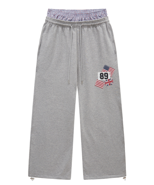 Midnight Move(ミッドナイトムーブ)の「rd check pants (grey)(スウェットパンツ・レディース・その他・FREE)」の2枚目の写真