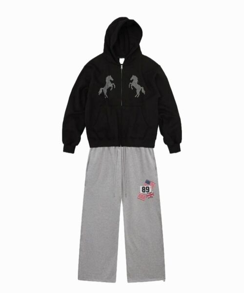 Midnight Move(ミッドナイトムーブ)の「rd check pants (grey)(スウェットパンツ・レディース・その他・FREE)」の11枚目の写真