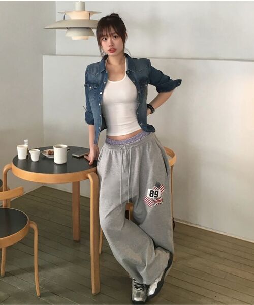 Midnight Move(ミッドナイトムーブ)の「rd check pants (grey)(スウェットパンツ・レディース・その他・FREE)」の21枚目の写真