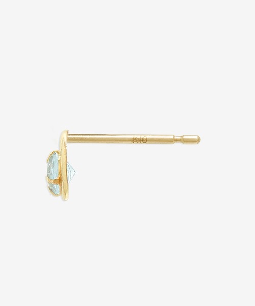 ESTELLE(エステール)の「K10 イエローゴールド アクアマリン ムーン ピアス ESTELLE/エステール WEB限定(ピアス(両耳用)・レディース・イエローゴールド・-)」の5枚目の写真