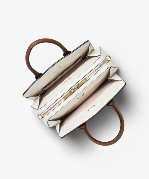 MICHAEL KORS(マイケルコース)の「LAILA カラーブロック ぺブルレザー サッチェル スモール(ハンドバッグ・レディース・ブラウン系・FREE)」の3枚目の写真