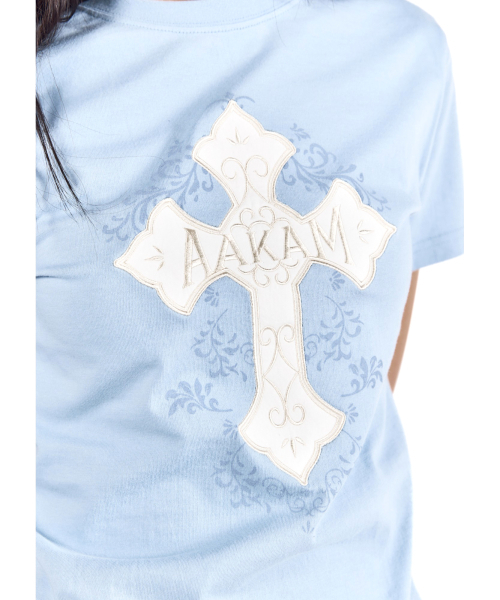AAKAM(アーカム)の「AKM CROS2 Half Top (Sky Blue)(Tシャツ/カットソー・レディース・その他・1/2/3)」の9枚目の写真