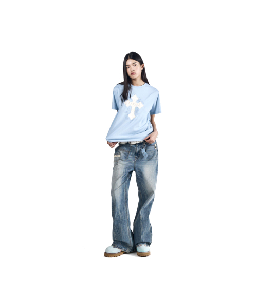 AAKAM(アーカム)の「AKM CROS2 Half Top (Sky Blue)(Tシャツ/カットソー・レディース・その他・1/2/3)」の13枚目の写真